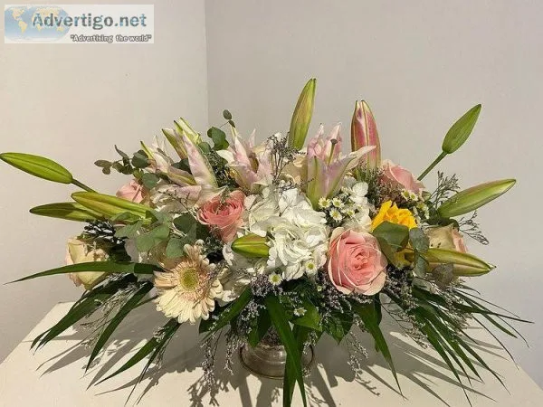Blossoming Pink and White Arrangement