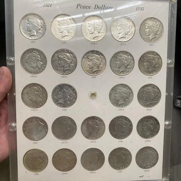 Peace dollar coins