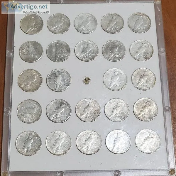 Peace dollar coins