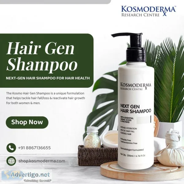 Kosmoderma hair gen shampoo - best shampoo for hair fall