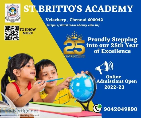 Best cbse school in velachery-stbritto s academy