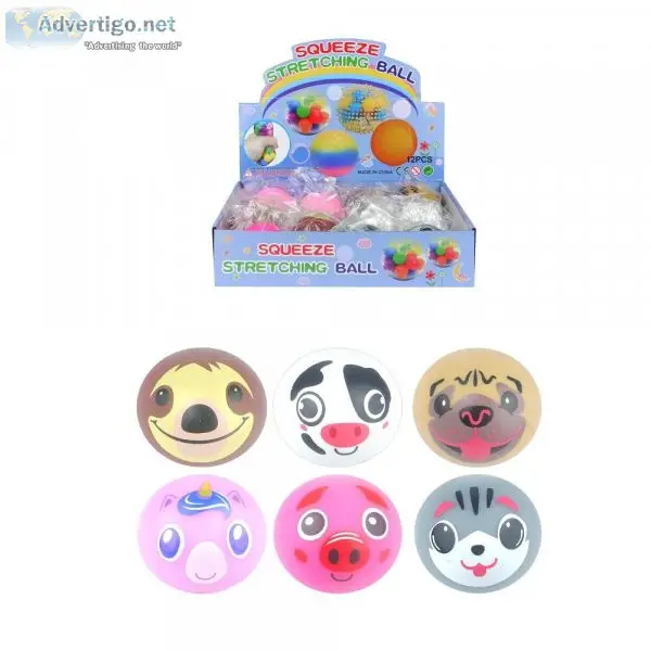 Squeeze Animal Face Ball 6cm