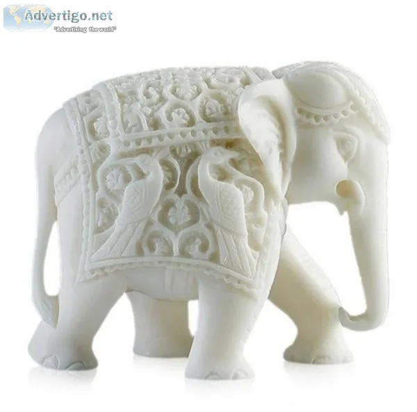 Marble animal statue white marble elephant statue