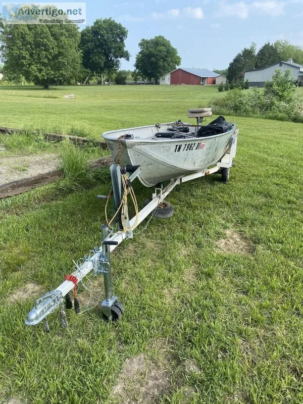 14ft aluminum boat and trailer
