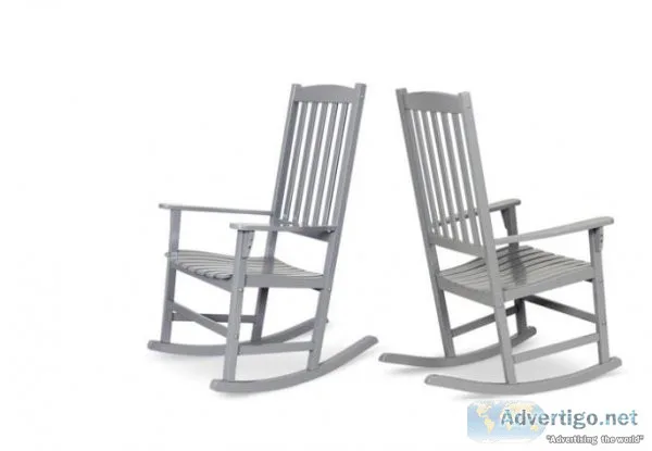 Buy Wood Slate Gray Porch Rocking Chair  Patio Furniture