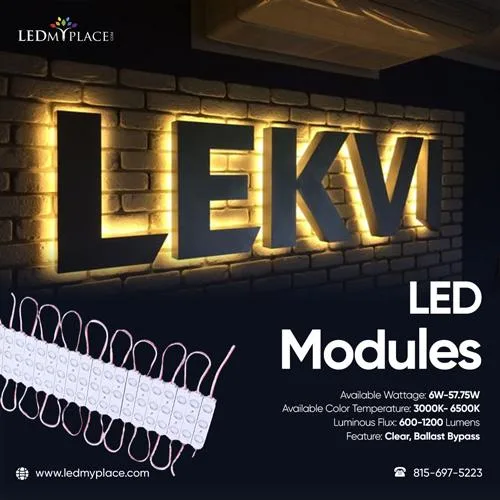 LED Modules for Improved Lighting of Letter Sign Advertising