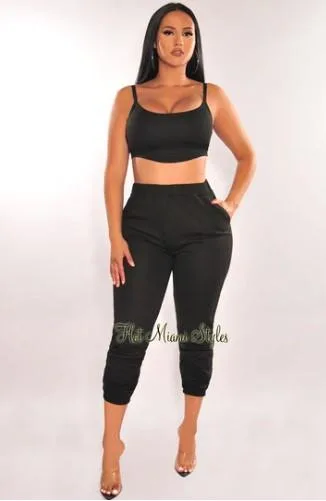 Buy Textured Tank Joggers Pants Two Piece Set &ndash Hot Miami S