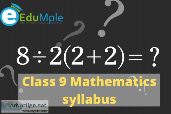 Class 9 Mathematics syllabus