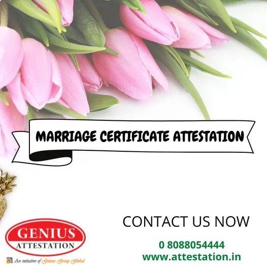 Marriage certificate attestation