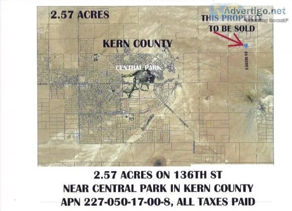 2.57 ACRE LOT LOCATED ON 136TH ST CALIFORNIA CITY KERN COUNTY 51