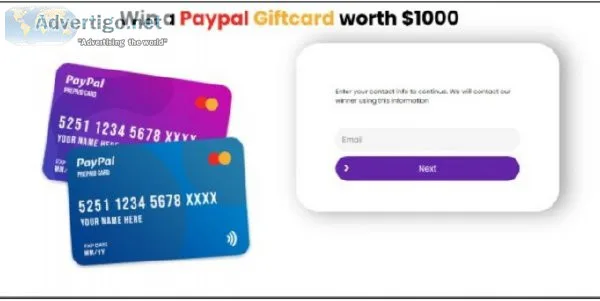 Get a 1000 Paypal gift card.