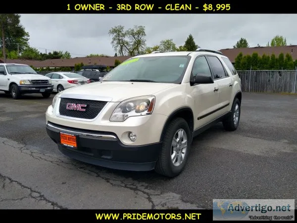 2009 GMC ACADIA SLE - 3RD ROW - 1 OWNER