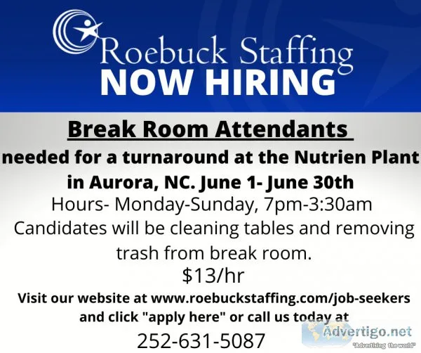 Break Room Attendant