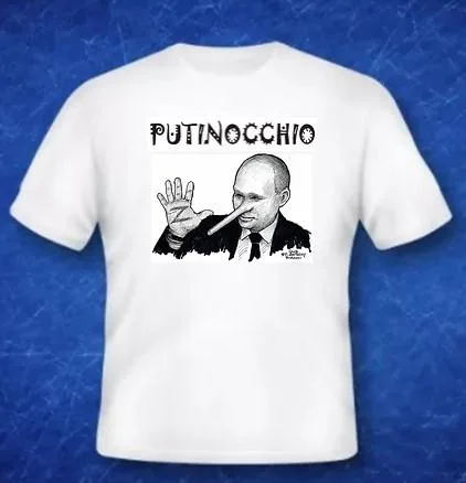 Humorous T-Shirt. &quotPutinocchio&qu ot