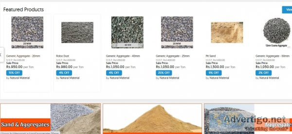 Buy sand and aggregates online at affordable price
