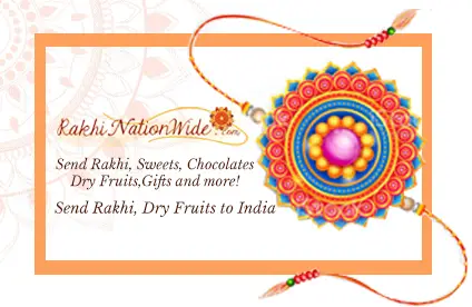 You can make their day by sending a rakhi with dry fruits to ind