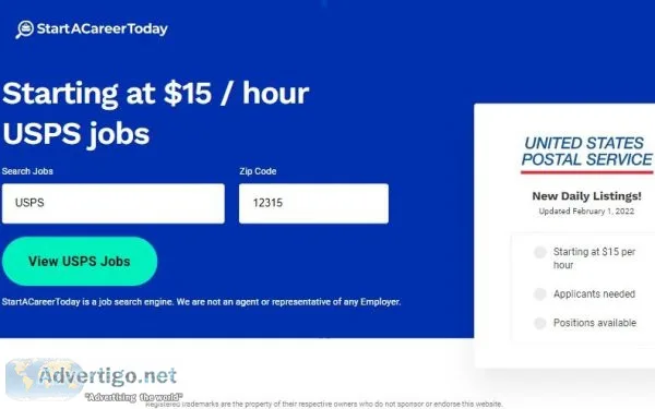 Sign up and start working for United States Postal Service