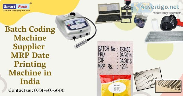 Batch coding machine in pharma industry