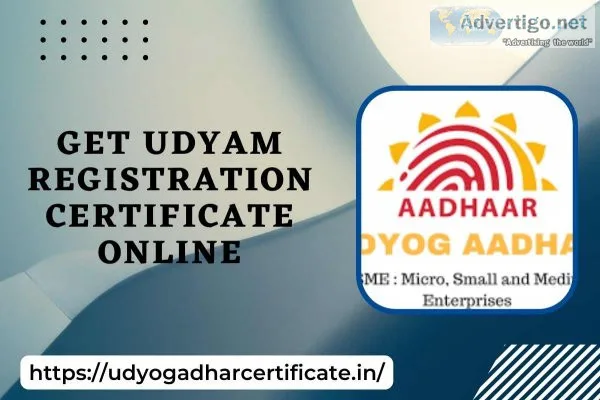 Get udyam registration certificate online