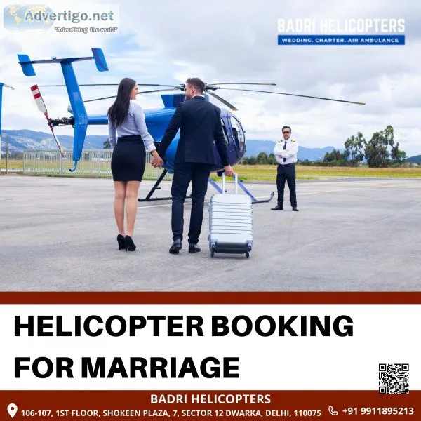 Helicopter booking for marriage