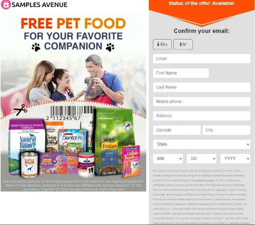 Enter for Pet Food Now