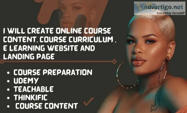I will write online course content course curriculum  e learning