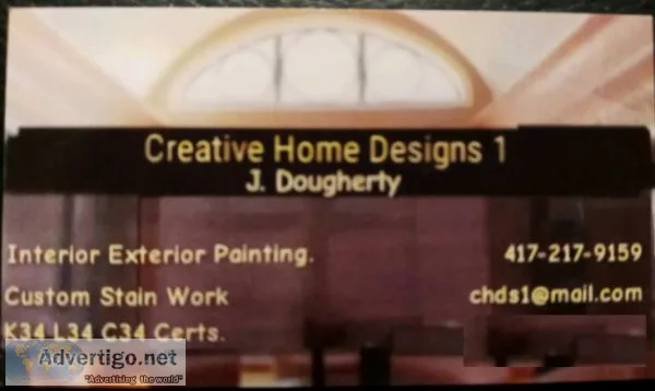 Interior painting, staining, tile work, installs, repairs, under