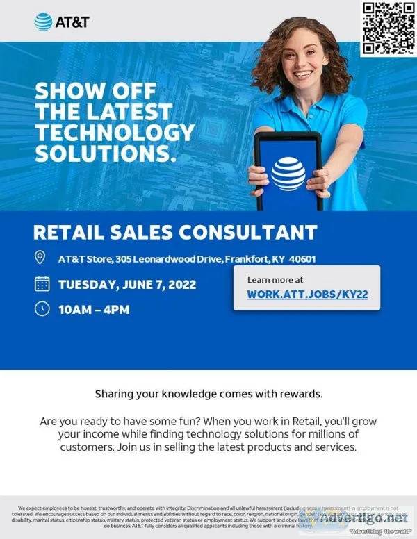 ATandT Retail Sales Consultant Hiring Event 6722