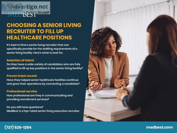 Fill Up Key Positions with a Senior Living Recruiter