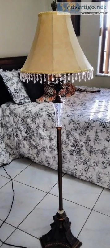 Bronze Metal Floor Lame wBeaded Shade