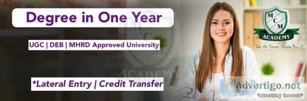 Graduation & post graduation degree in one year