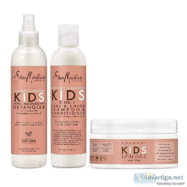 SheaMoisture Kids Shampoo Detangler and Cream For Moisture and S