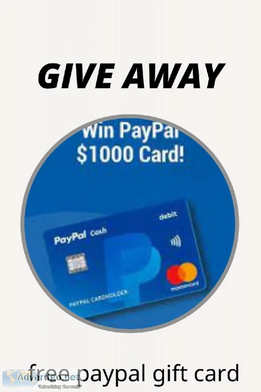 1000 Paypal Gift Card Giveway