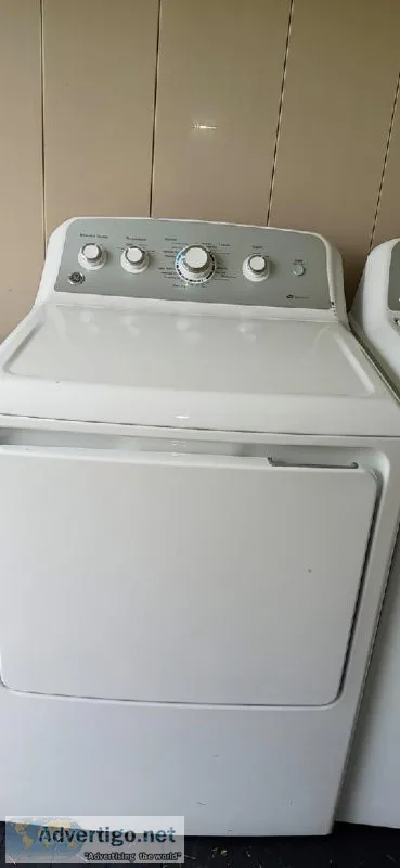 GE high efficiency washer and gas dryer