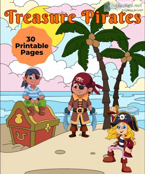 Treasure Pirates Pirates Printable Coloring Book