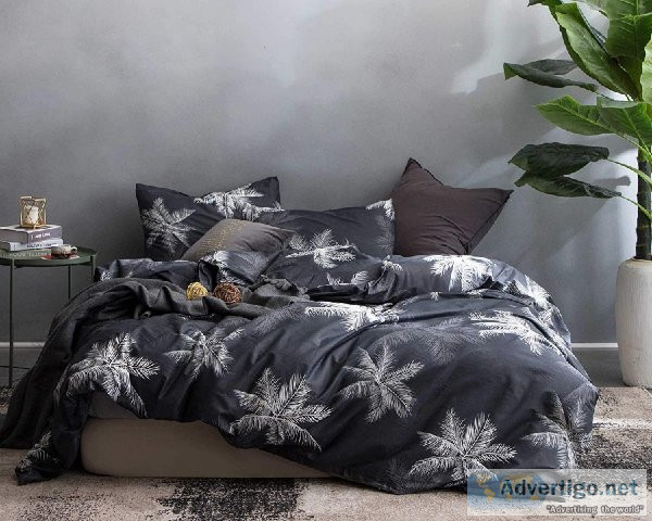 Best Pattern Sheet Of Black With White Palm Leaves At Ecocott