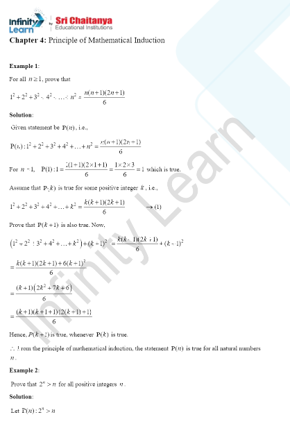 NCERT Solutions for Class 11 Maths Chapter 4 Principle of Mathem