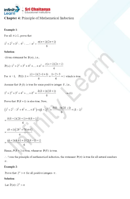 NCERT Solutions for Class 11 Maths Chapter 4 Principle of Mathem