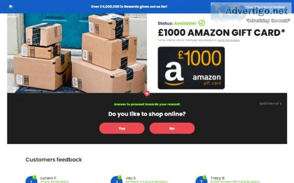 &pound1000 AMAZON GIFT CARD