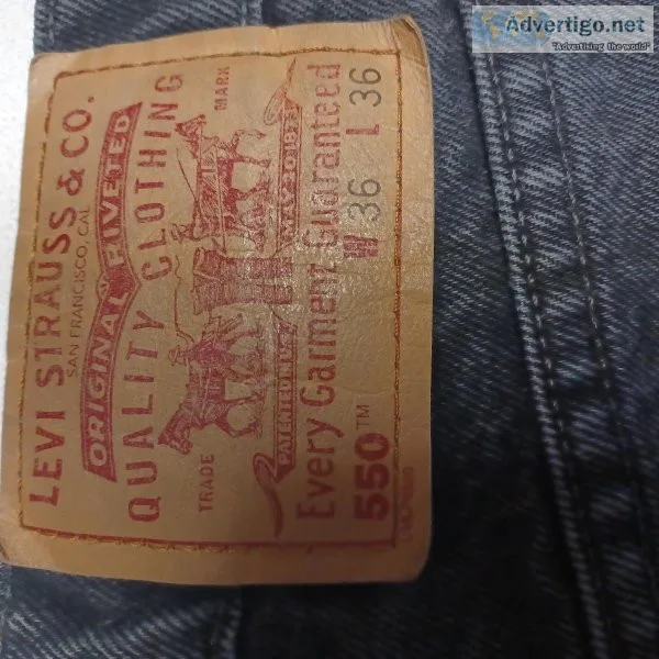 LEVIS 550 MENS BLACK JEANS