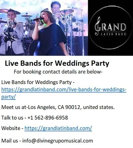 Hire Grand Live Bands for Weddings Party In Los Angeles.