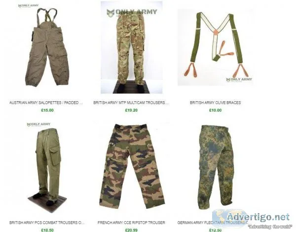 Buy Army Trousers Online  Only Army Surplus