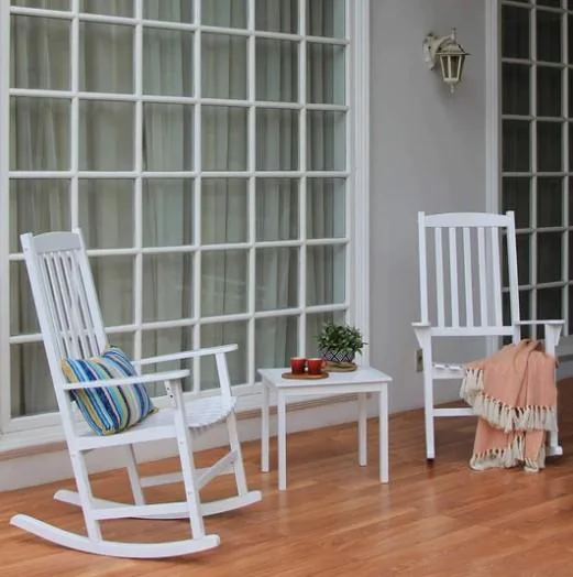 Buy Wood White Porch Rocking Chair Patio Furniture For Sale