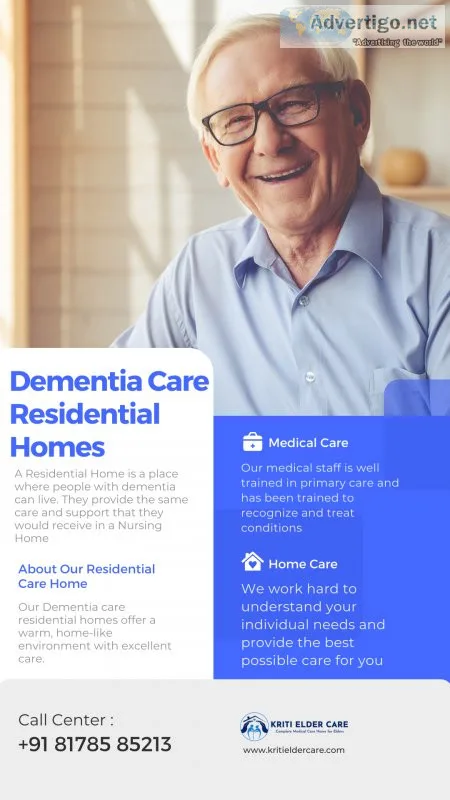 Dementia residential care home services in gurgaon 