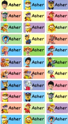 Customised Name Stickers Online in Singapore - Kidz Party Store