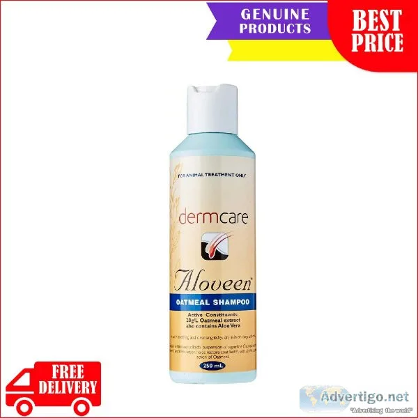 Dermcare Aloveen Oatmeal Shampoo for Dogs and Cats Free Shipping