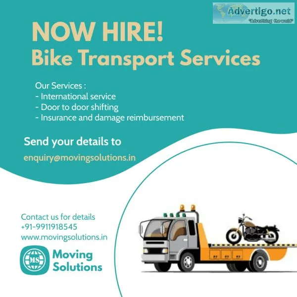 Hire bike transportation service in delhi at reliable price