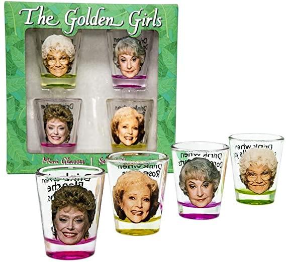 Golden Girls Set Of 4 Shot Glasses ABC Studios Just Funky 2oz Mi