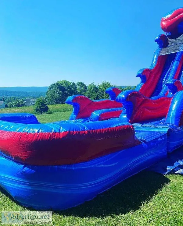 children waterslide and bouncehouse
