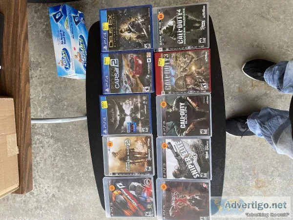PS3 and PS4 Games Priced as marked or Negotiable Bundle